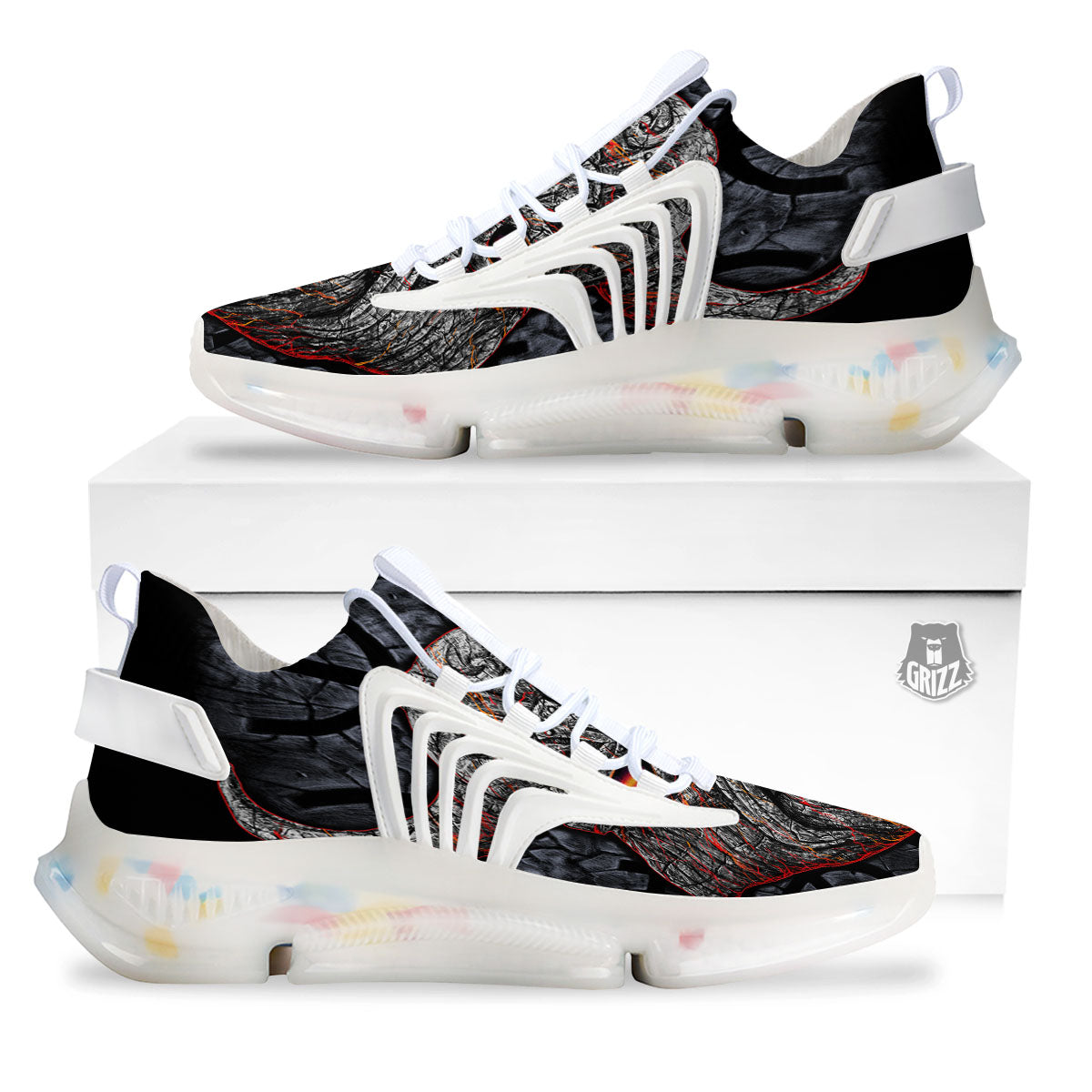 God Odin Ancient Viking Norse Print White Gym Shoes-grizzshop