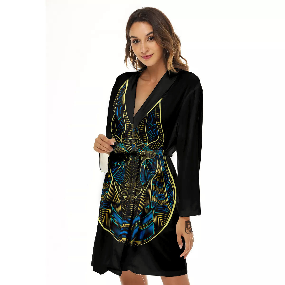 Gods Ancient Egyptian Print Women's Robe-grizzshop