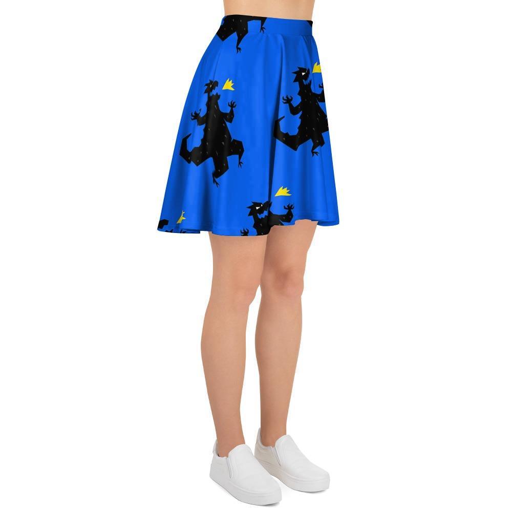 Godzilla Print Women's Skirt-grizzshop