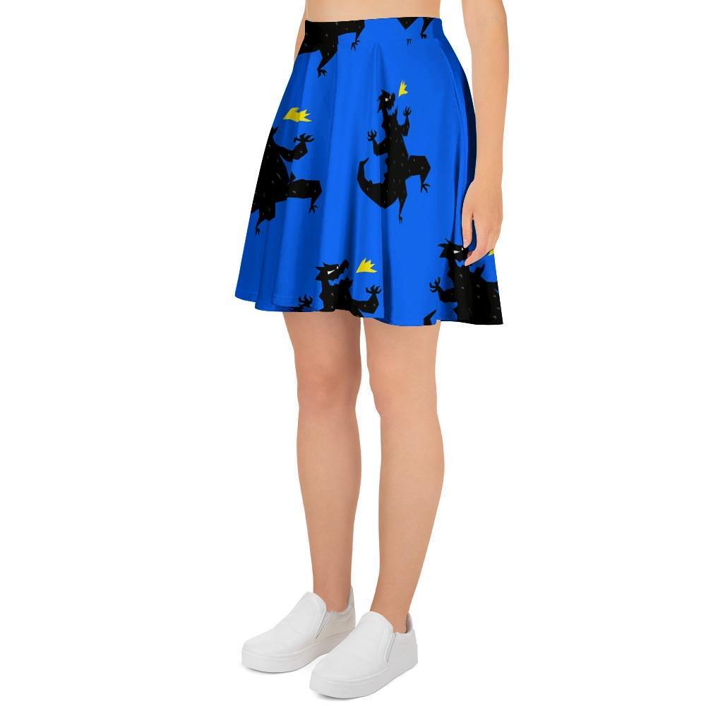 Godzilla Print Women's Skirt-grizzshop
