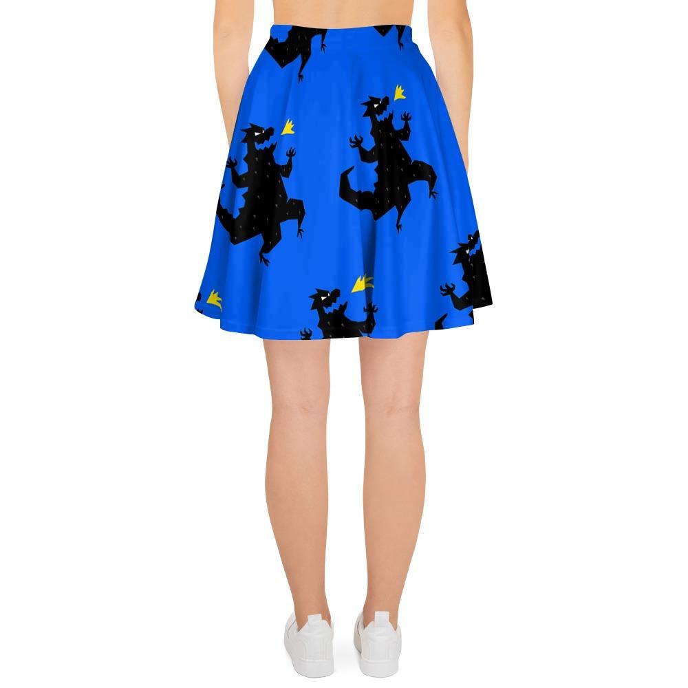 Godzilla Print Women's Skirt-grizzshop