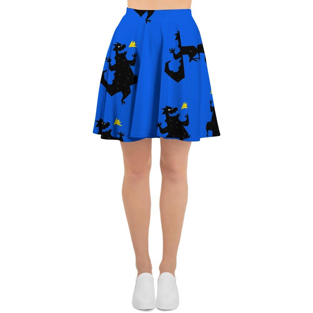 Godzilla Print Women's Skirt-grizzshop