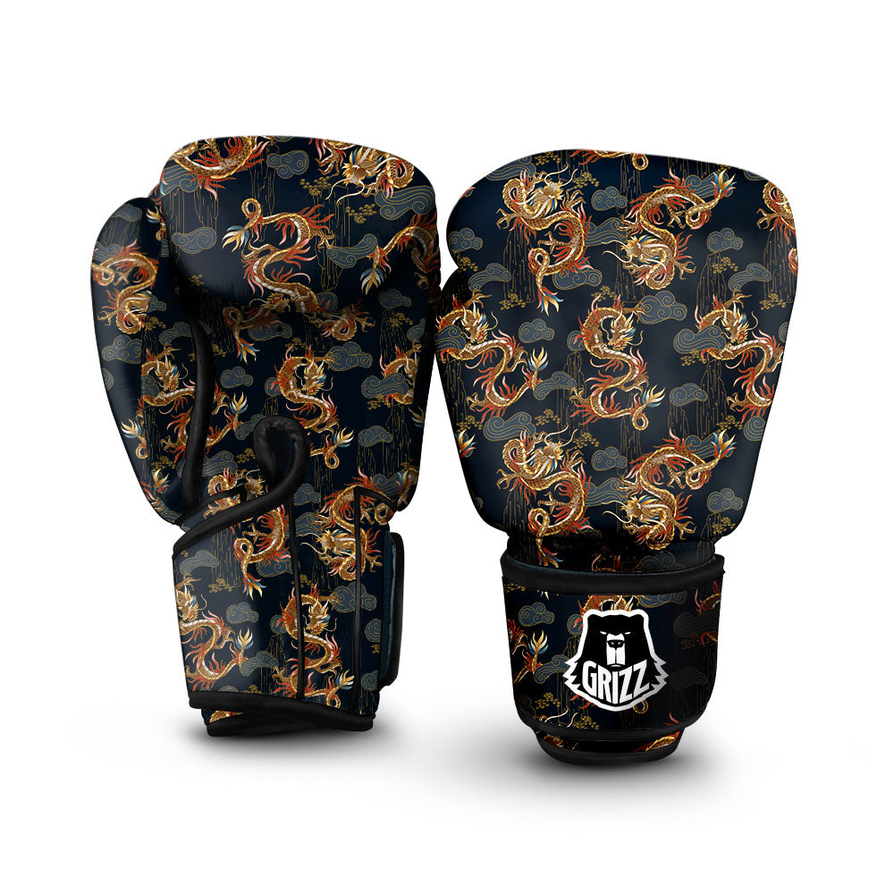 Tiger Japanese Print Pattern Boxing Gloves