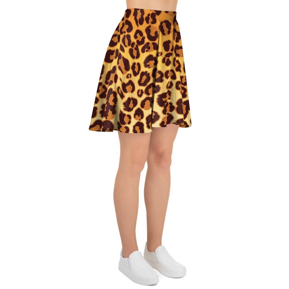 Gold Leopard Women's Skirt-grizzshop