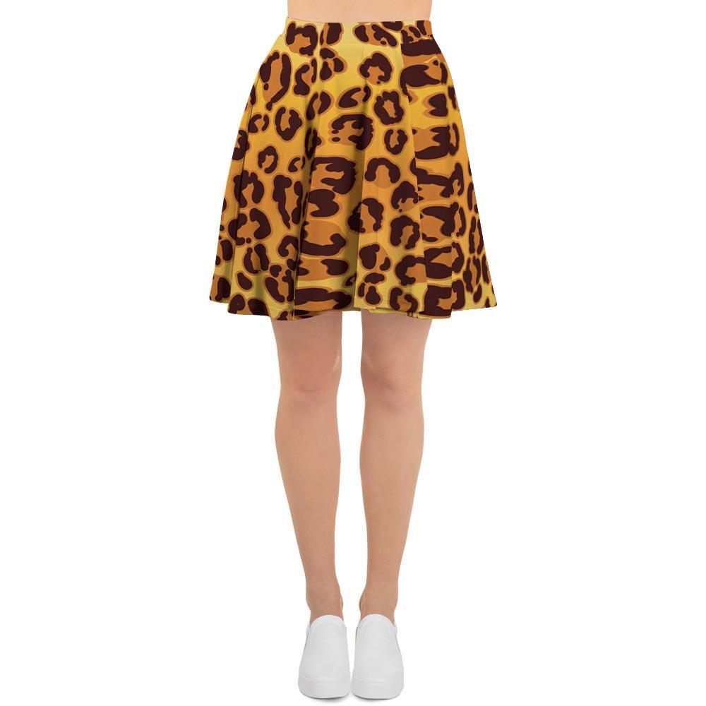 Gold Leopard Women's Skirt-grizzshop