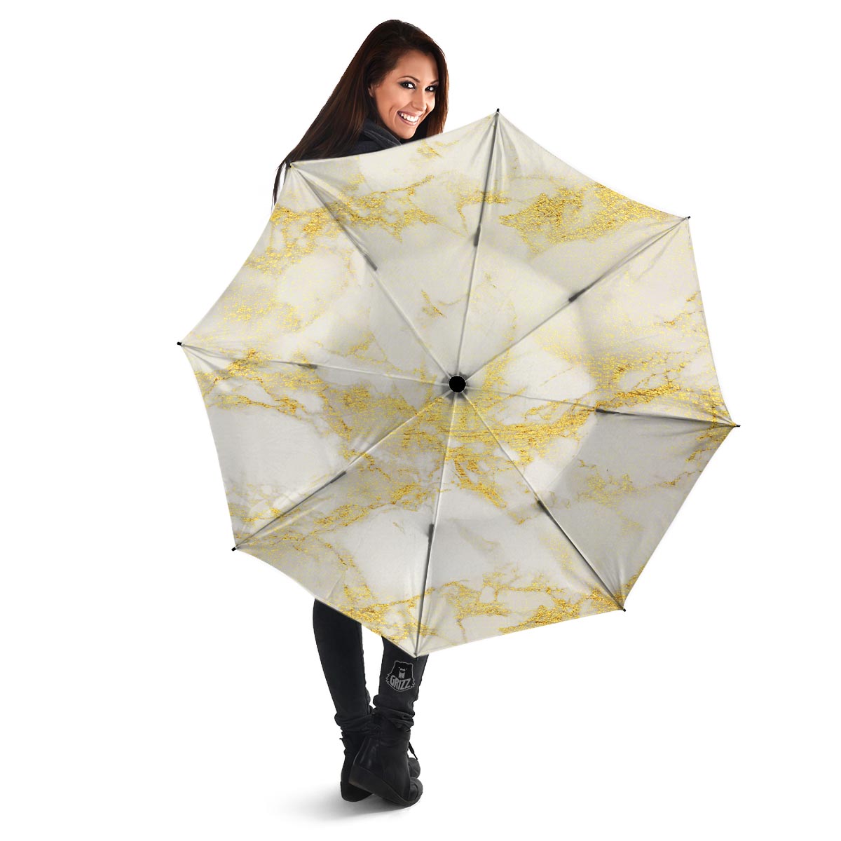 Gold Marble Umbrella-grizzshop