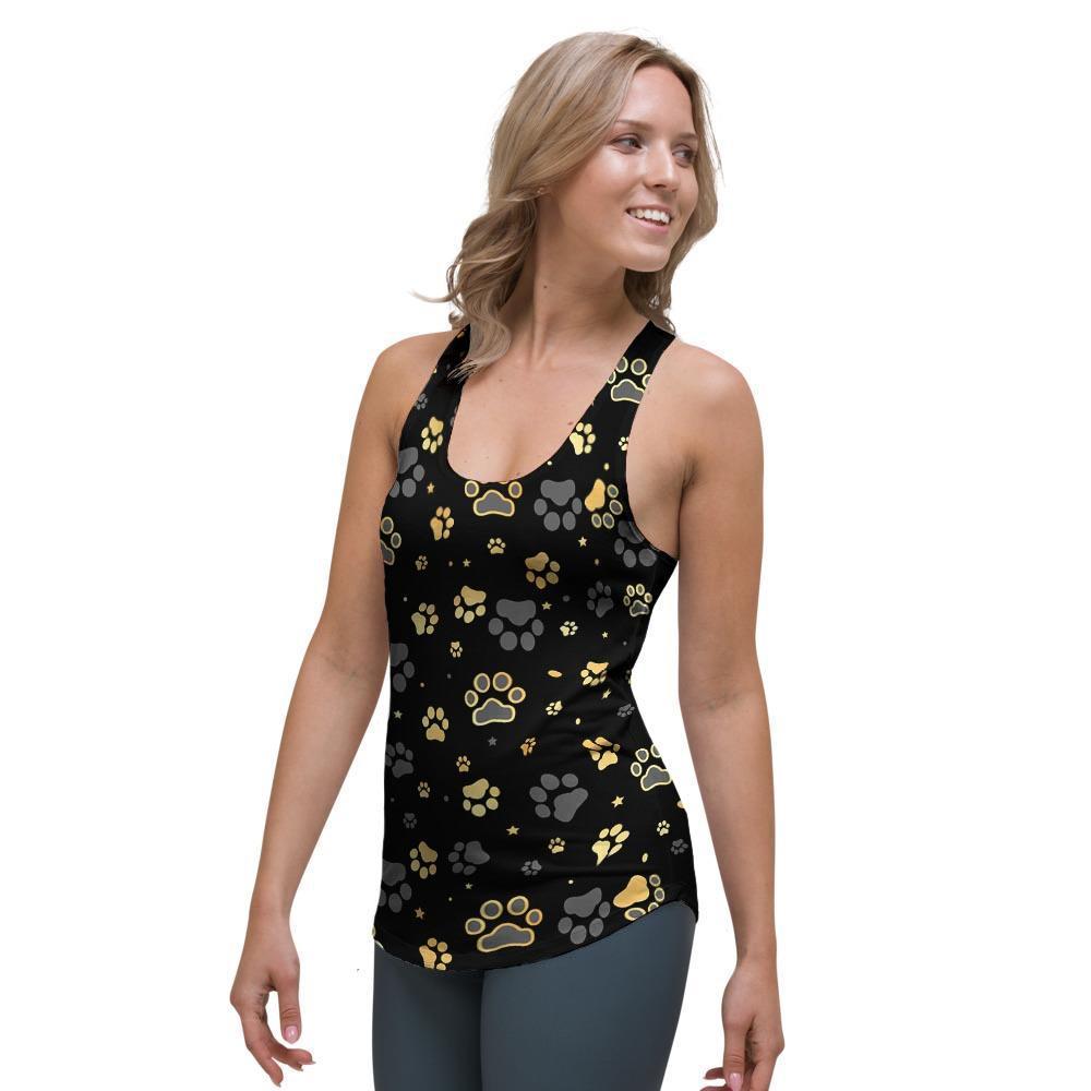 Gold Paw Women's Racerback Tank Top-grizzshop