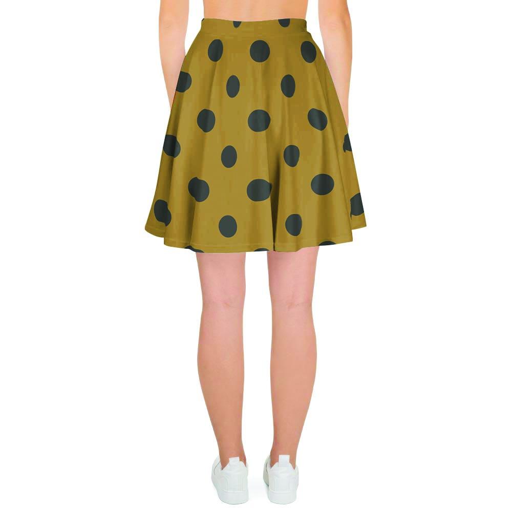 Gold Polka Dot Women's Skirt-grizzshop