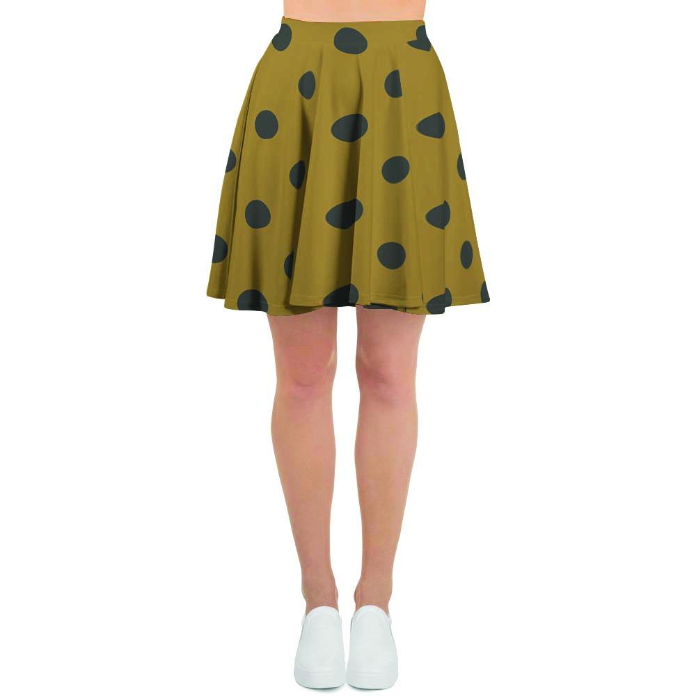 Gold Polka Dot Women's Skirt-grizzshop