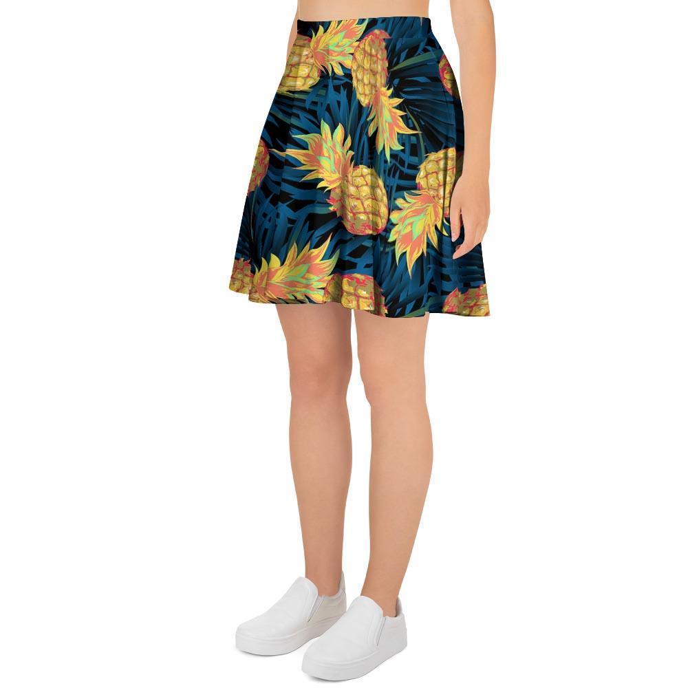 Golden Pineapple Edm Hawaiian Print Women's Skirt-grizzshop