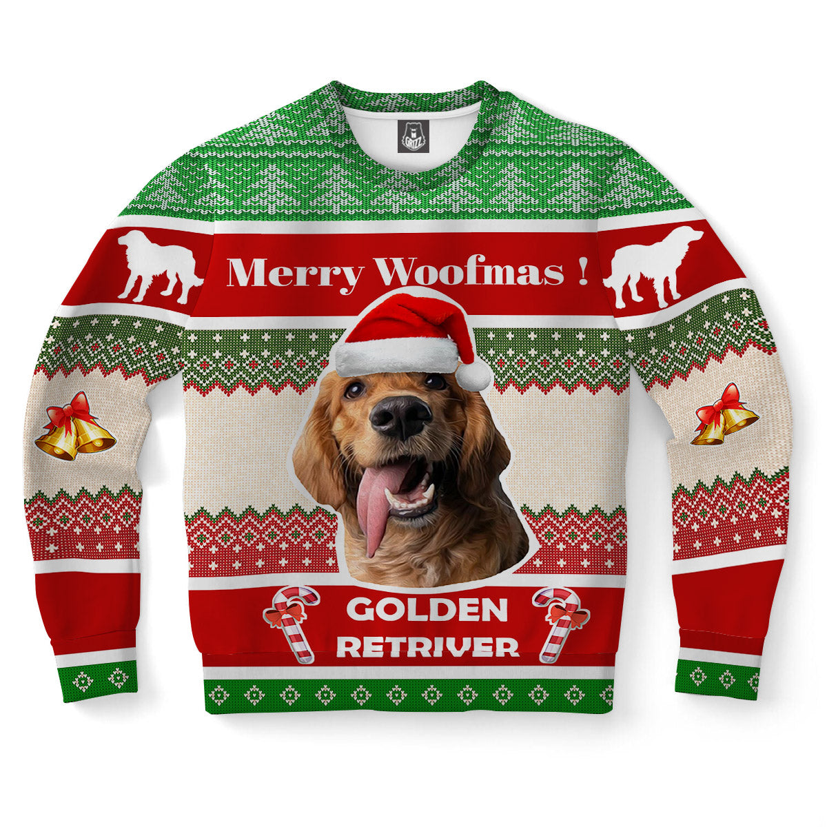 Golden Retriever Dog Ugly Christmas Sweater-grizzshop