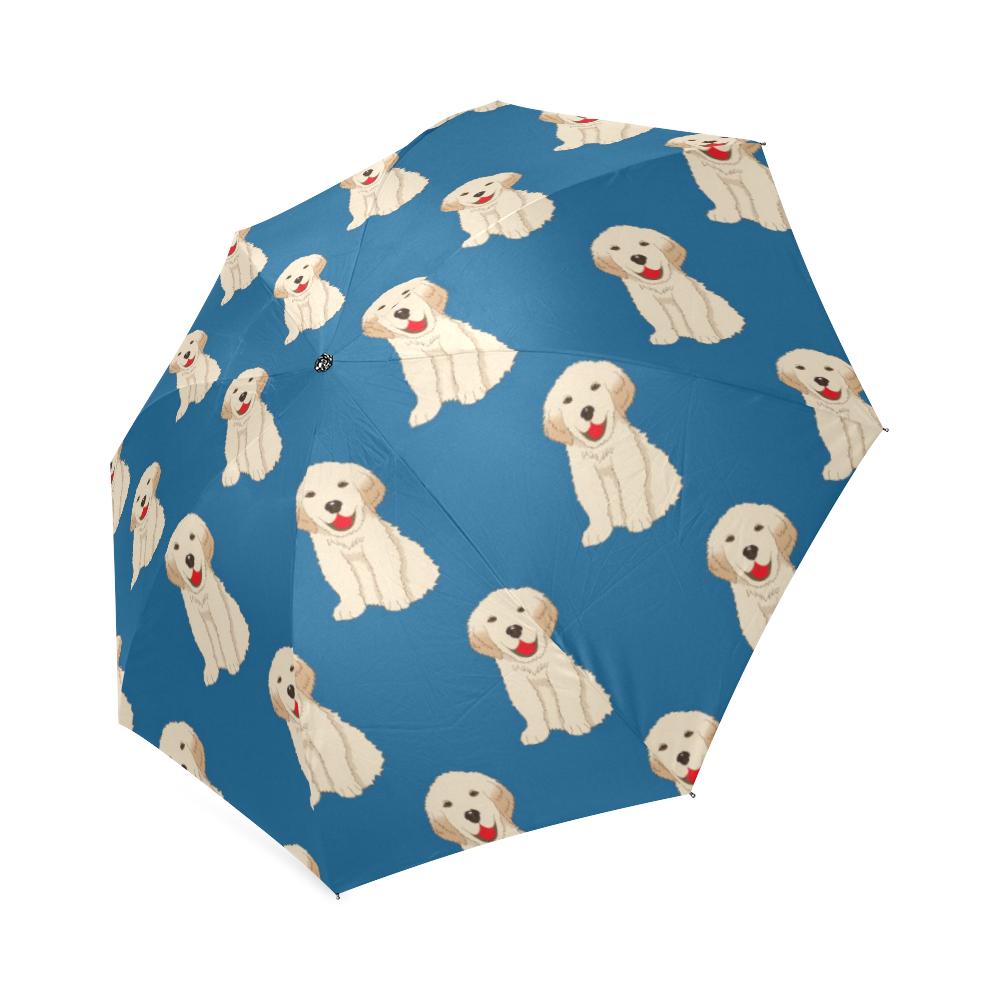 Golden Retriever Print Pattern Foldable Umbrella-grizzshop