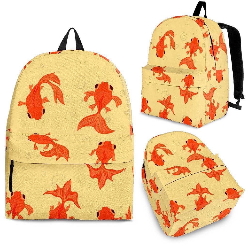 Goldfish Pattern Print Backpack-grizzshop