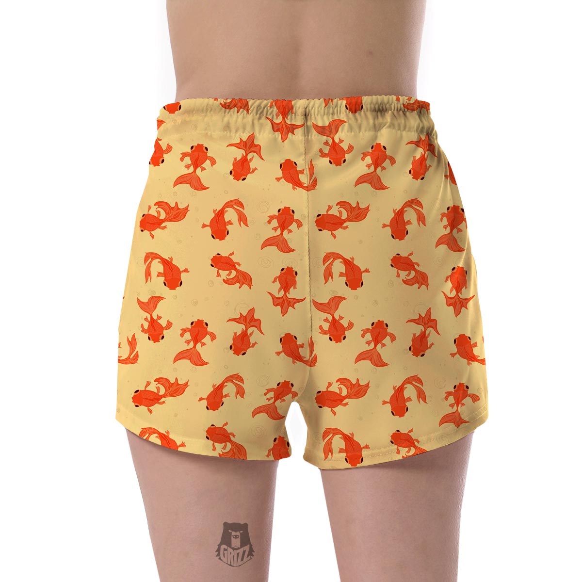 Goldfish Pattern Print Women's Shorts-grizzshop
