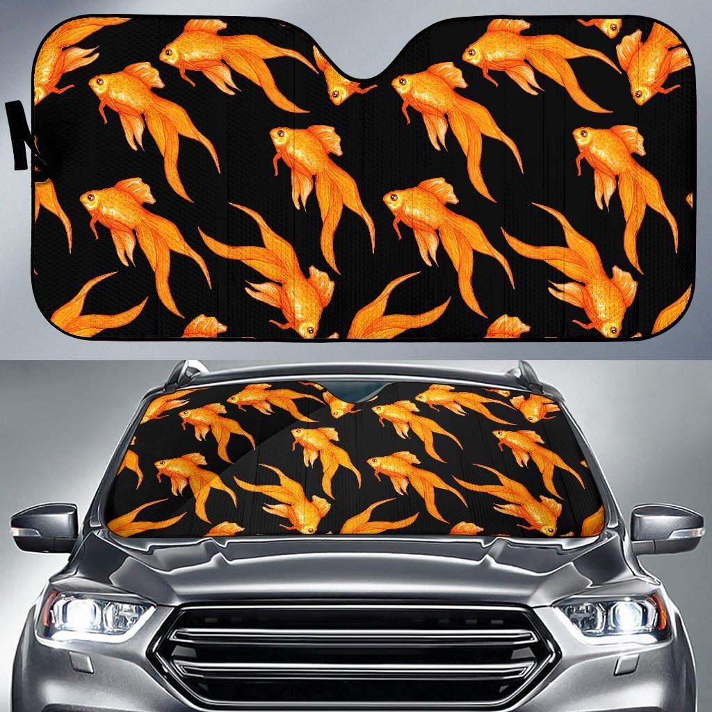 Goldfish Print Pattern Car Sun Shade-grizzshop