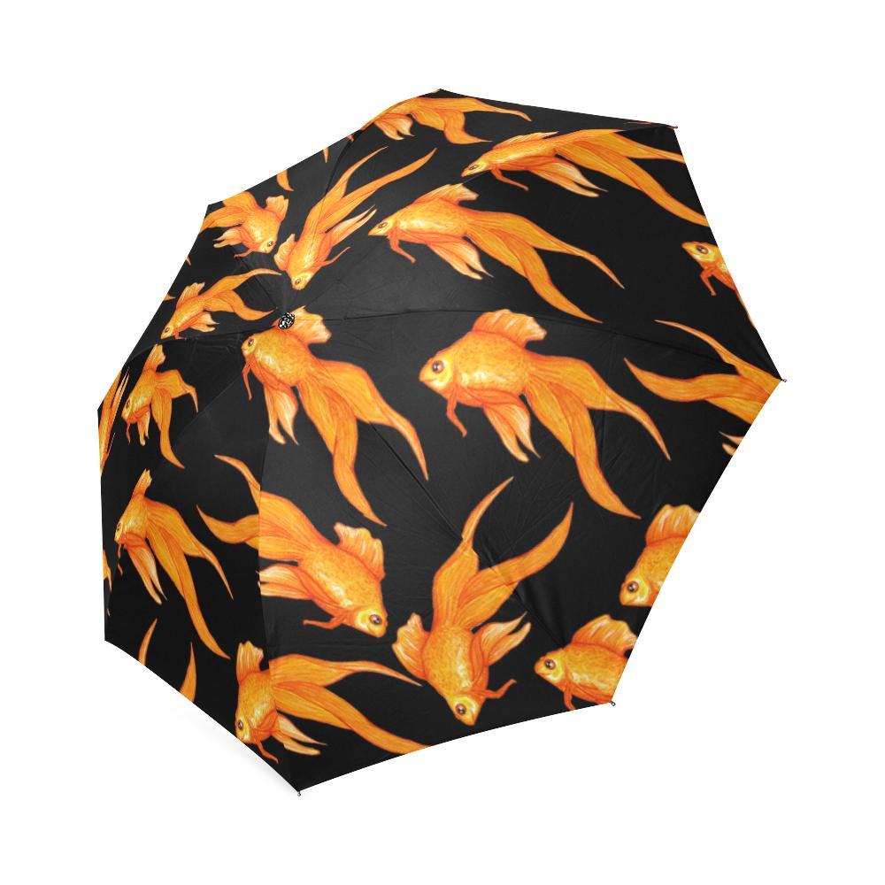 Goldfish Print Pattern Foldable Umbrella-grizzshop