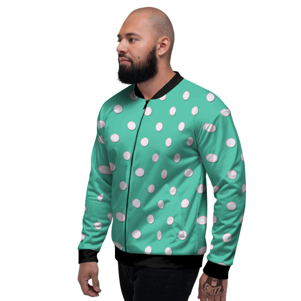 Golf Ball Print Pattern Men's Bomber Jacket-grizzshop