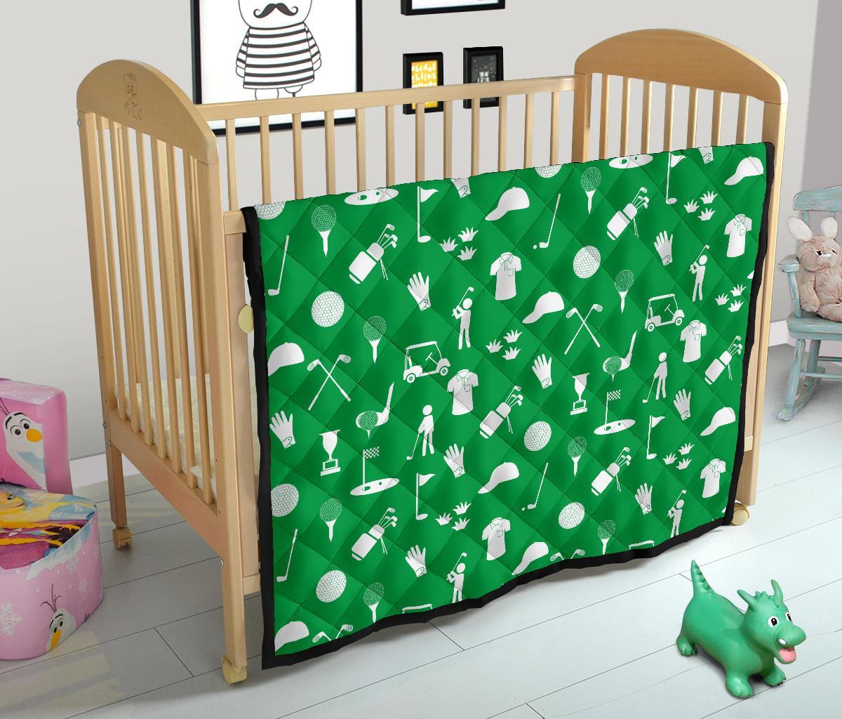 Golf Green Pattern Print Quilt-grizzshop