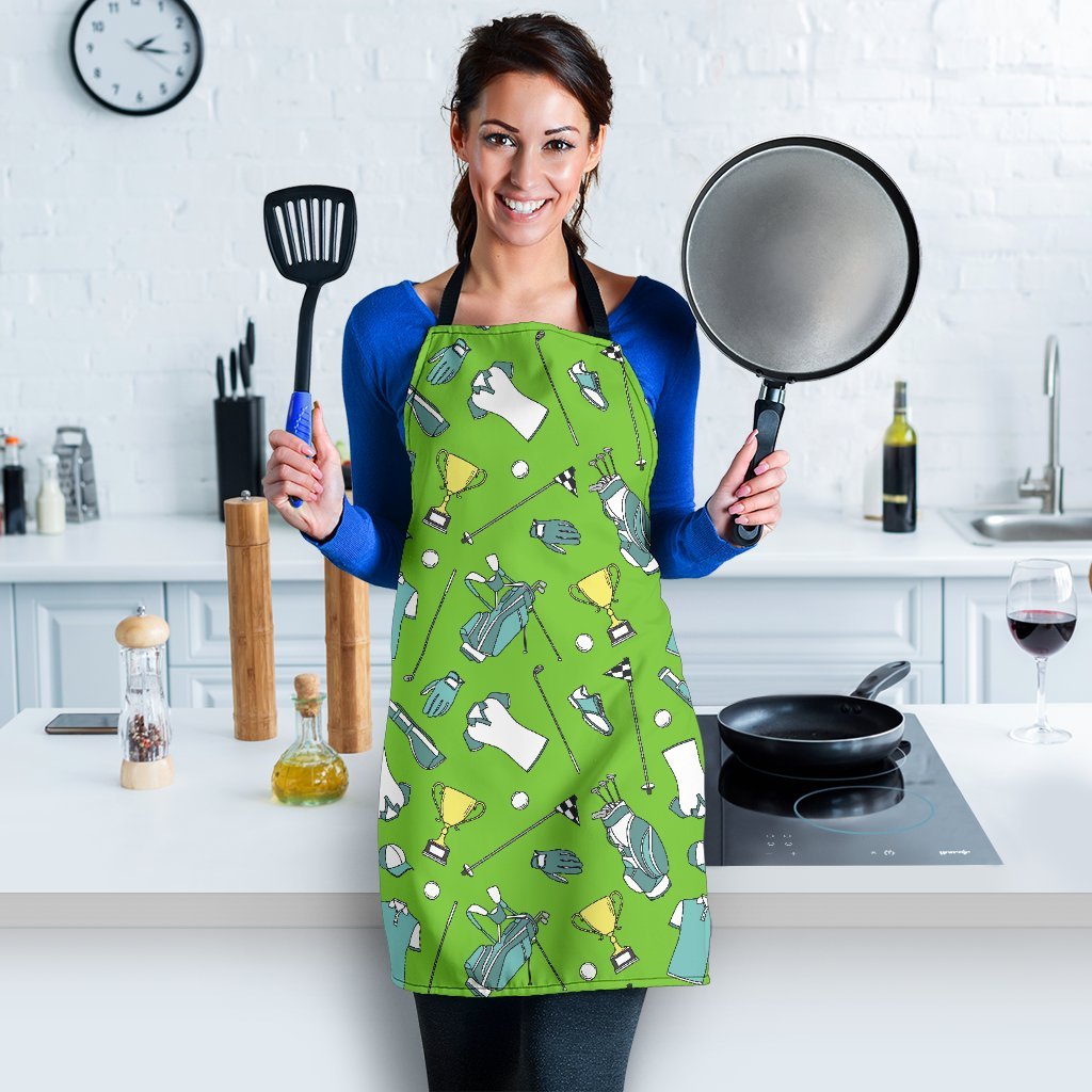 Golf Green Print Pattern Women's Apron-grizzshop