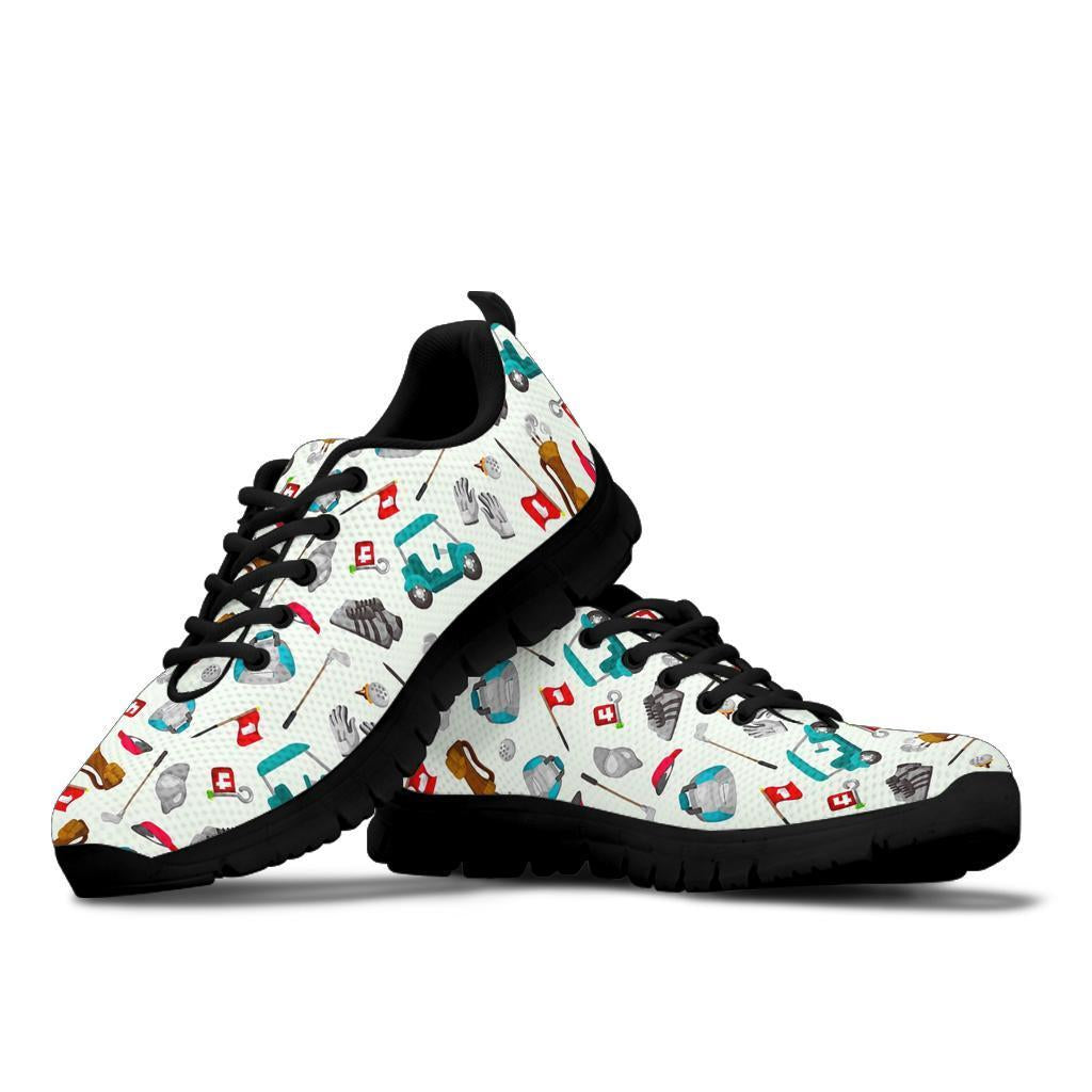 Golf Print Pattern Sneaker Shoes For Men Women-grizzshop