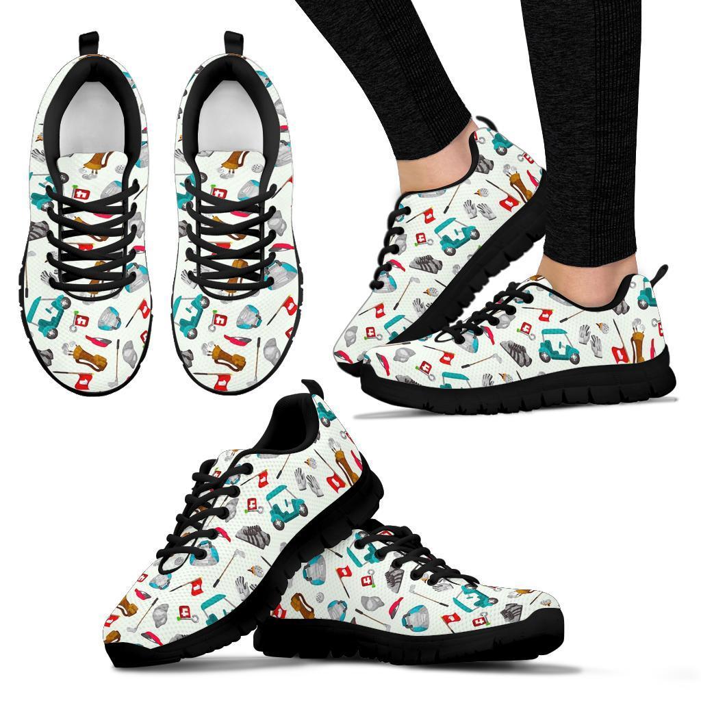 Golf Print Pattern Sneaker Shoes For Men Women-grizzshop