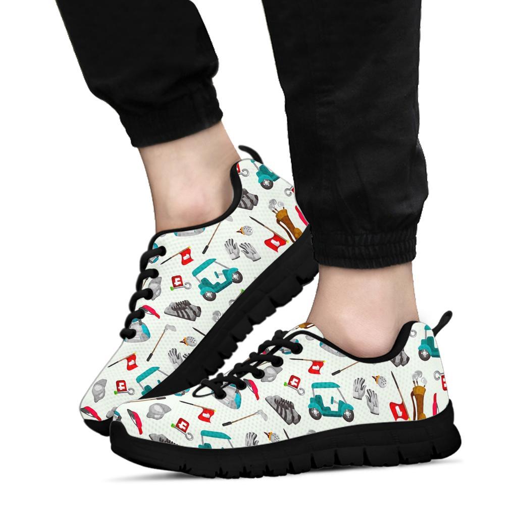 Golf Print Pattern Sneaker Shoes For Men Women-grizzshop