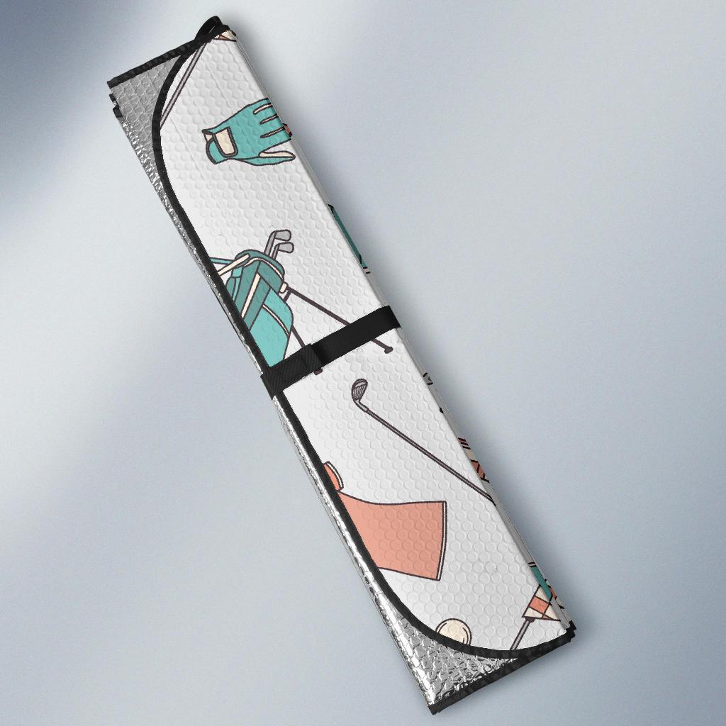 Golf Pattern Print Car Sun Shade-grizzshop