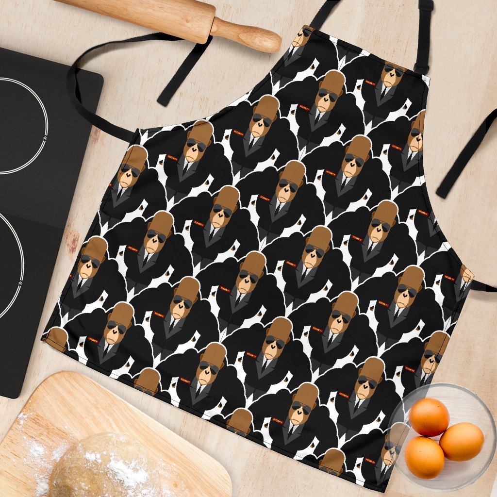 Gorilla Bodyguard Pattern Print Women's Apron-grizzshop