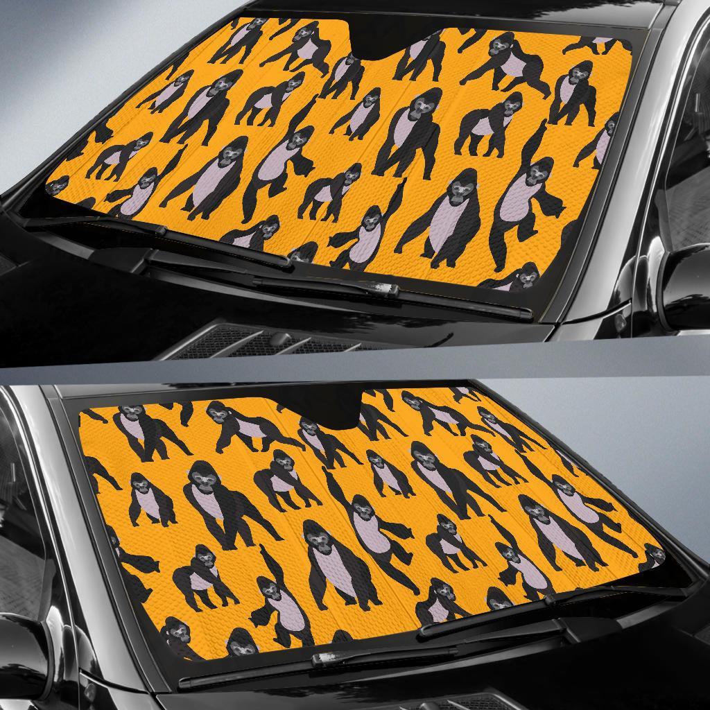 Gorilla Pattern Print Car Sun Shade-grizzshop