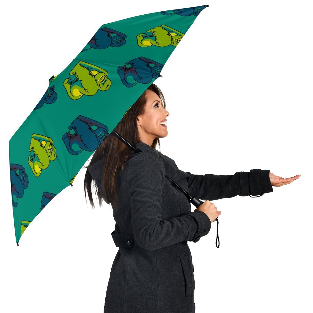 Gorilla Print Pattern Automatic Foldable Umbrella-grizzshop