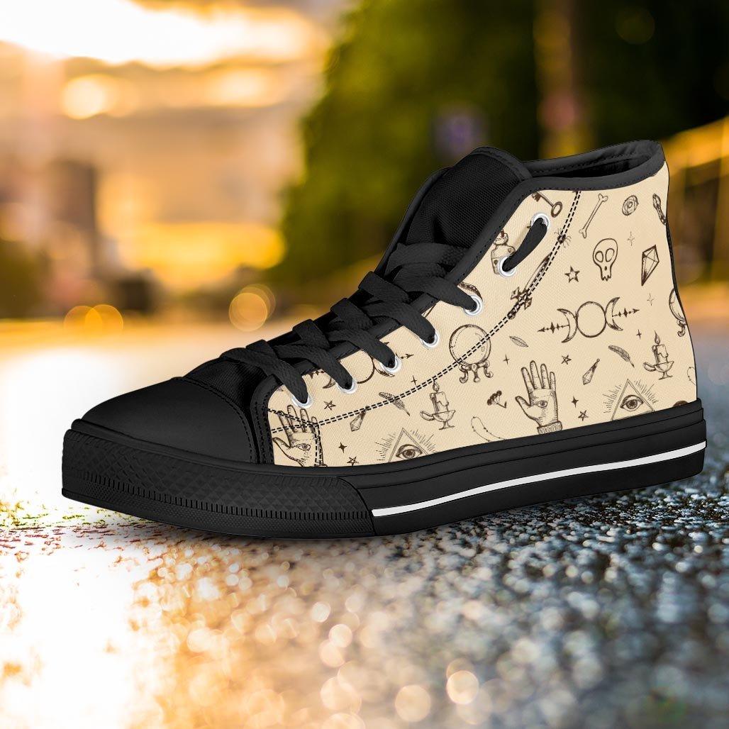 Gothic Witch Women's High Top Shoes-grizzshop