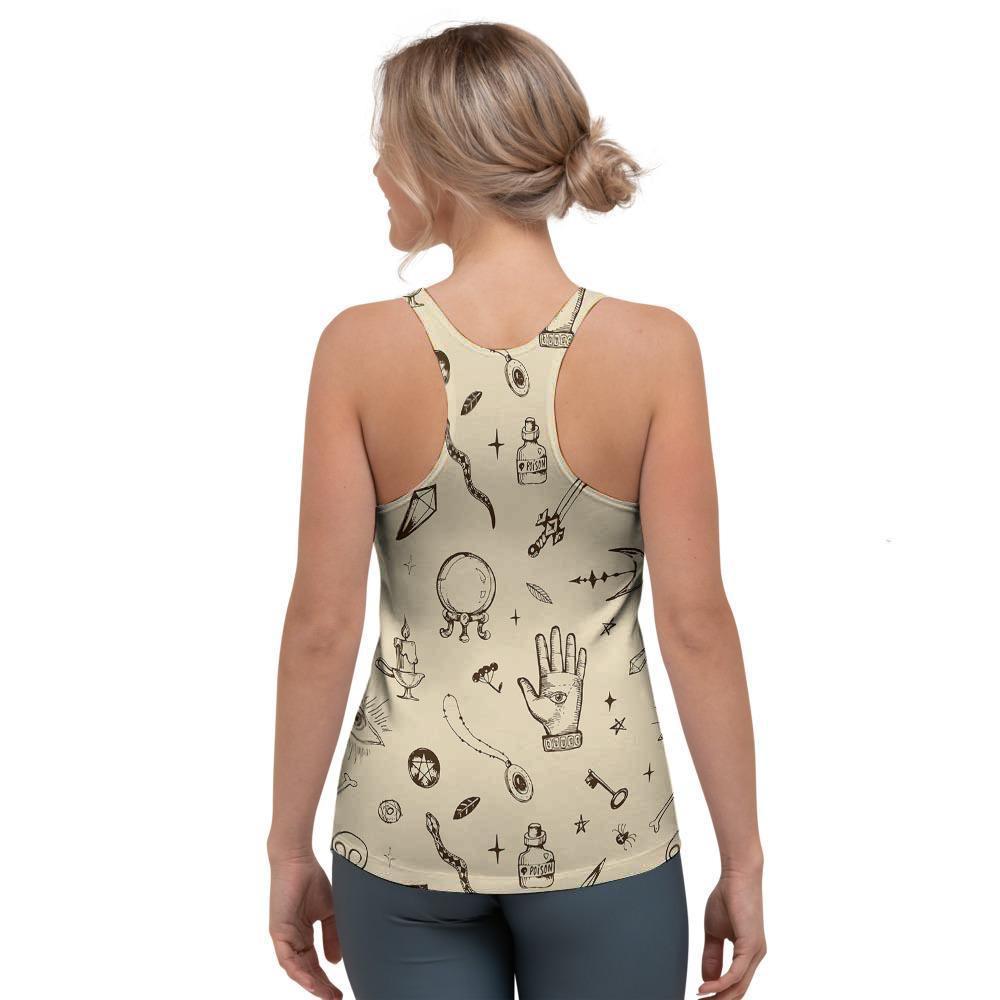 Gothic Witch Women's Racerback Tank Top-grizzshop