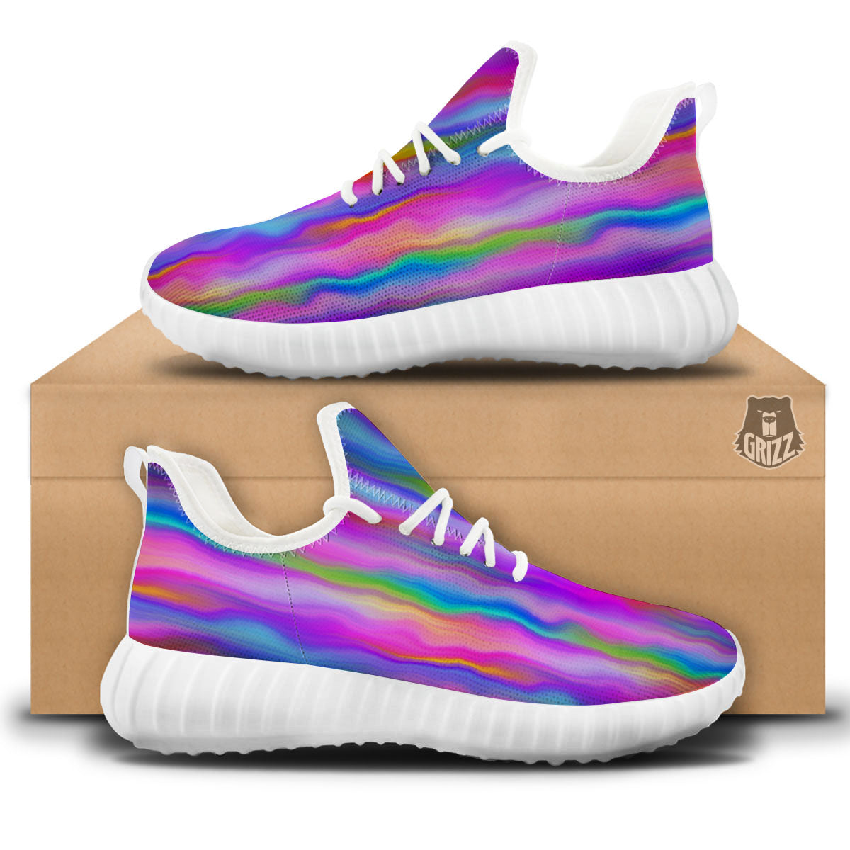 Psychedelic Geometric Print Canvas Shoes
