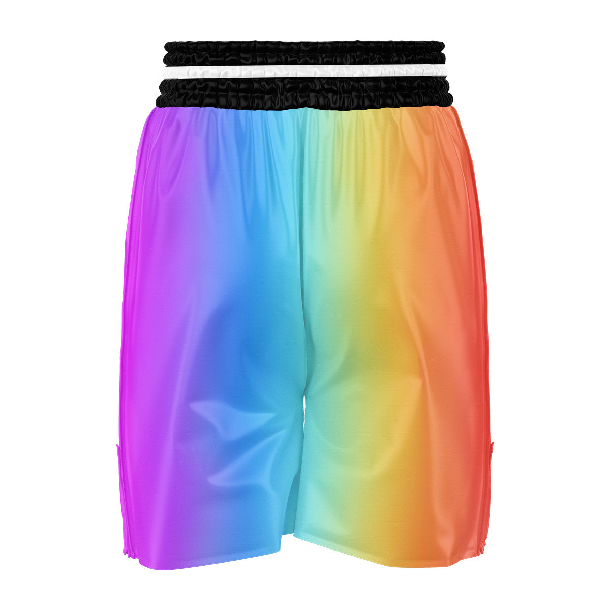 Gradient Rainbow Print Pattern Boxing Shorts-grizzshop