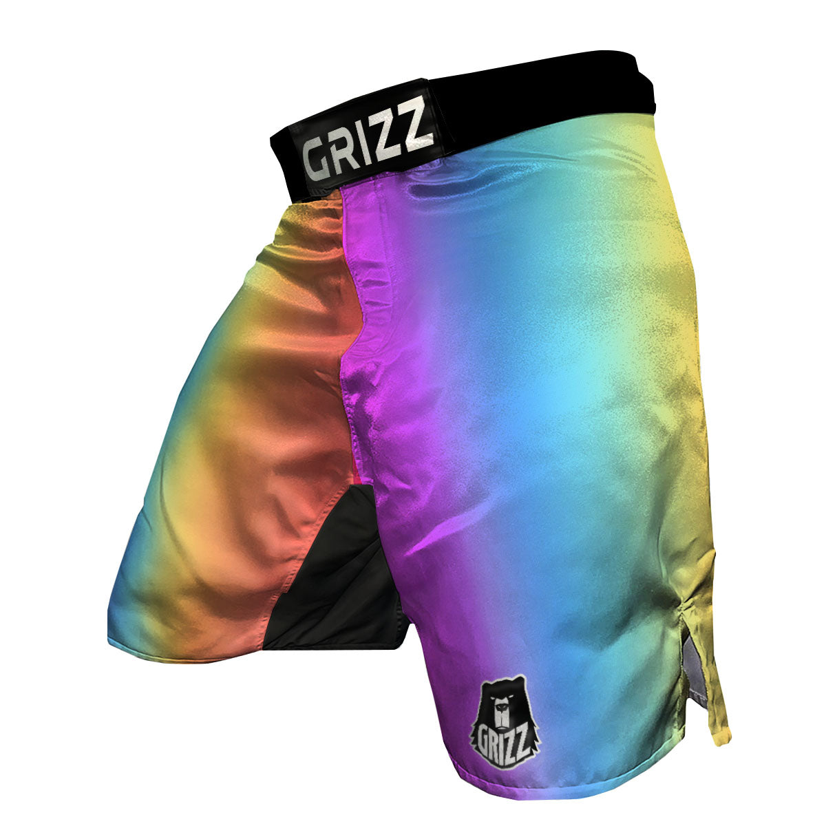 Gradient Rainbow Print Pattern MMA Shorts-grizzshop