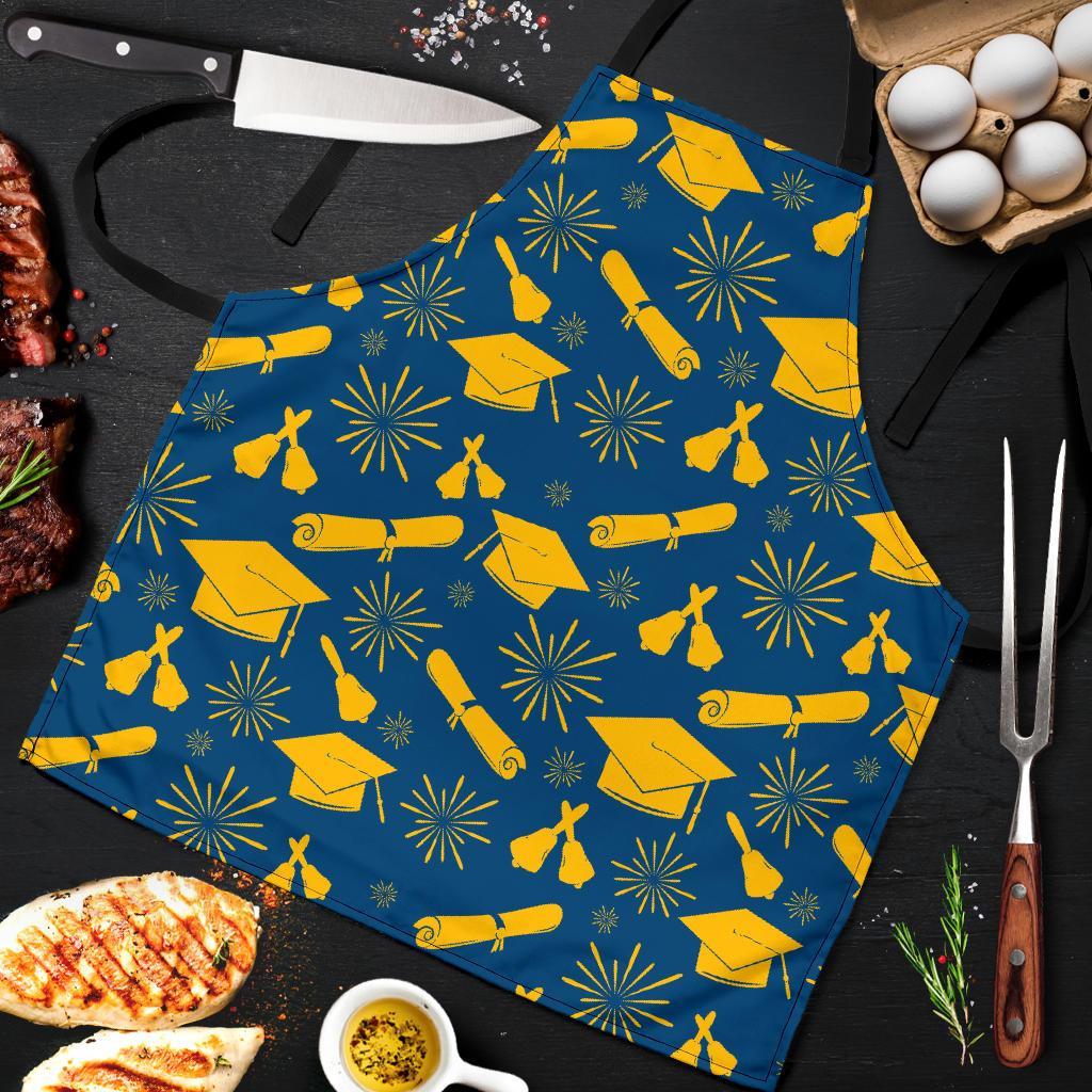 Graduation Pattern Print Men's Apron-grizzshop