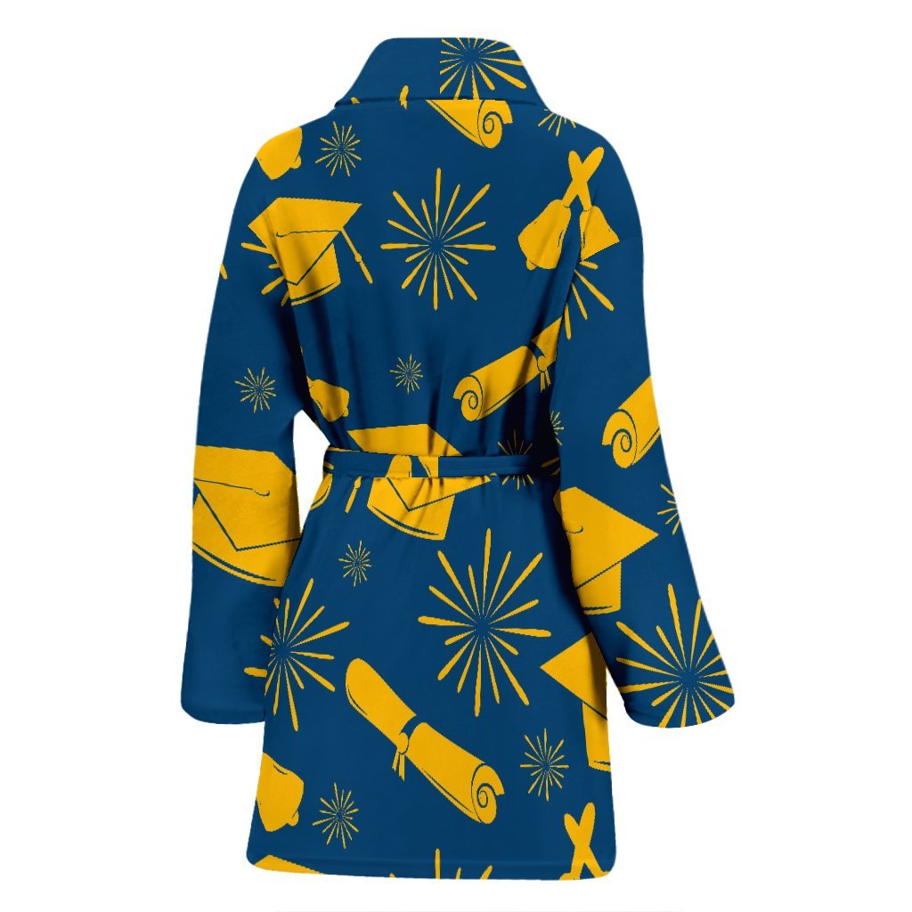 Graduation Pattern Print Women Long Robe-grizzshop