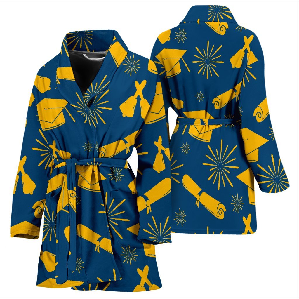 Graduation Pattern Print Women Long Robe-grizzshop