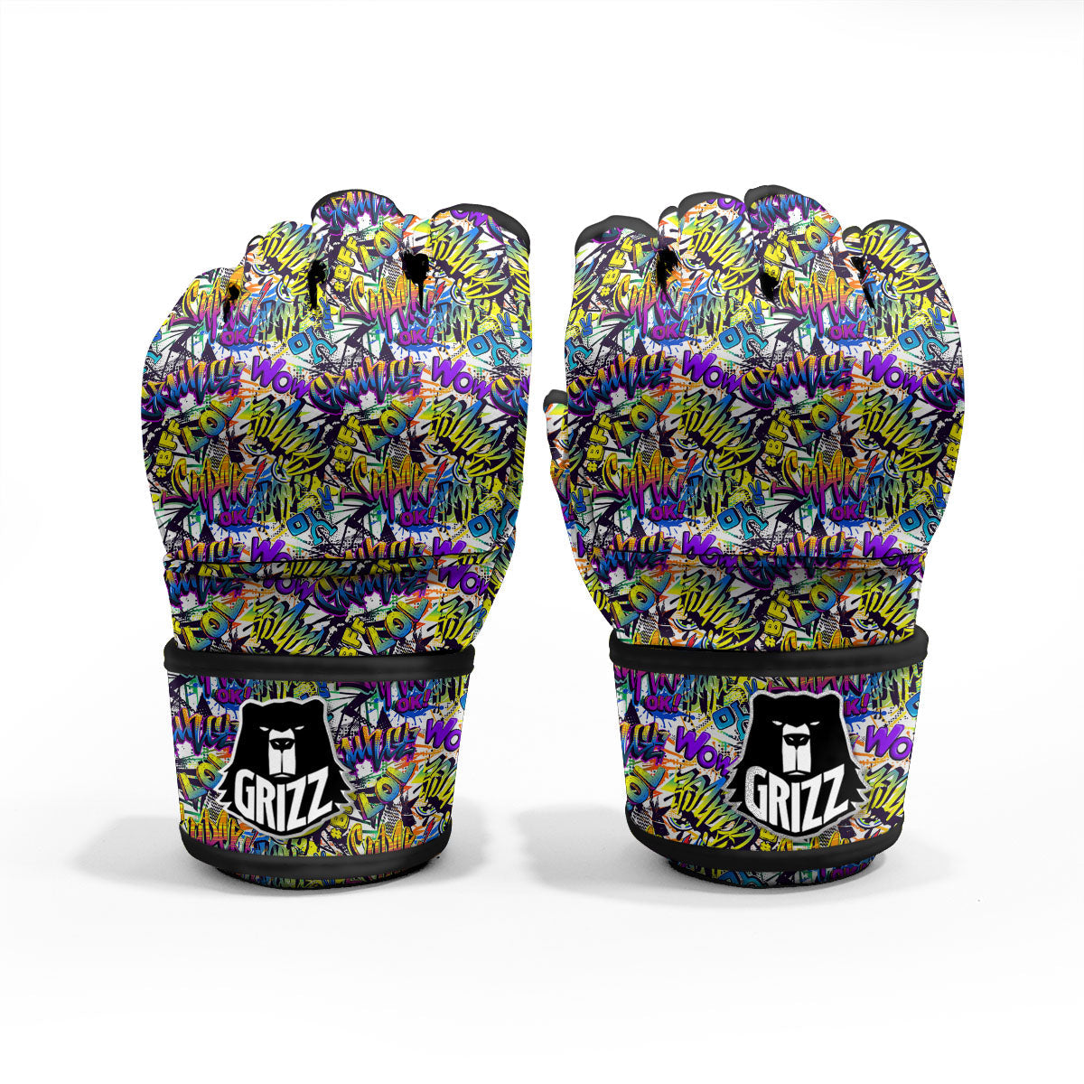 Graffiti Colorful Print Pattern MMA Gloves-grizzshop
