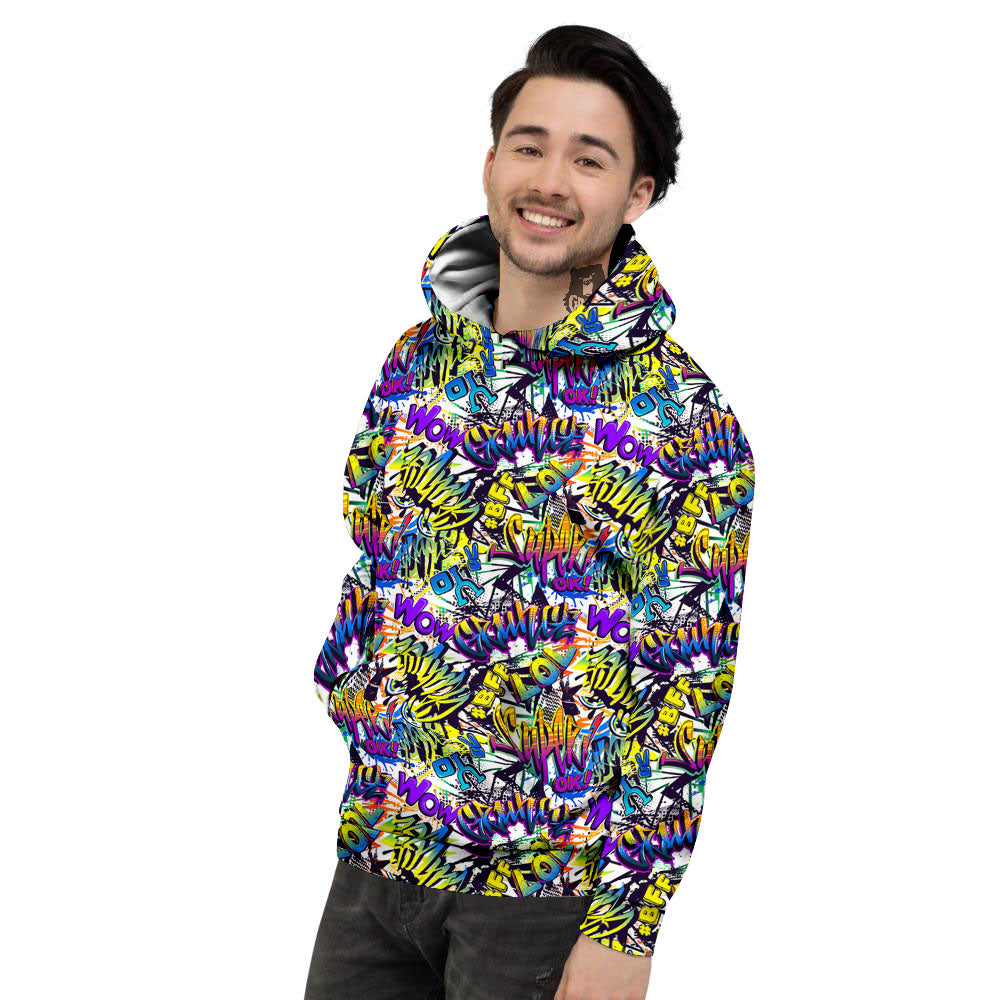 Graffiti Colorful Print Pattern Men's Hoodie-grizzshop
