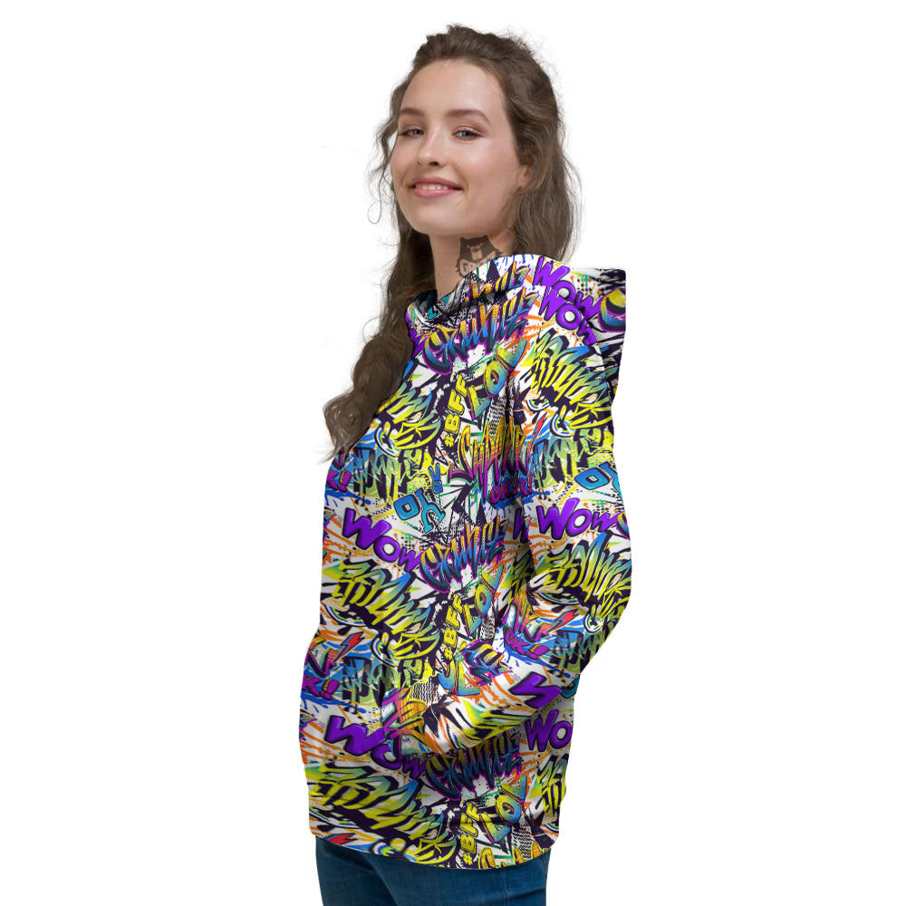 Graffiti Colorful Print Pattern Women's Hoodie-grizzshop