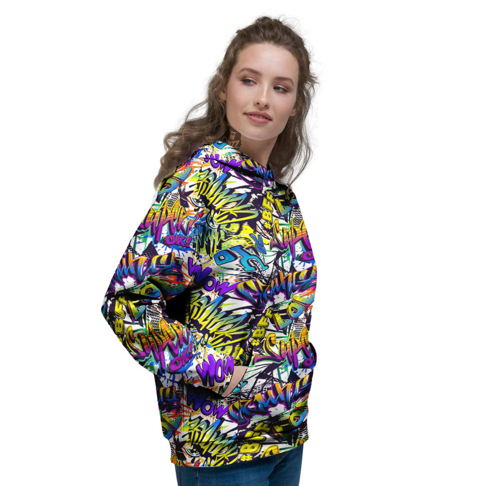 Graffiti Colorful Print Pattern Women's Hoodie-grizzshop