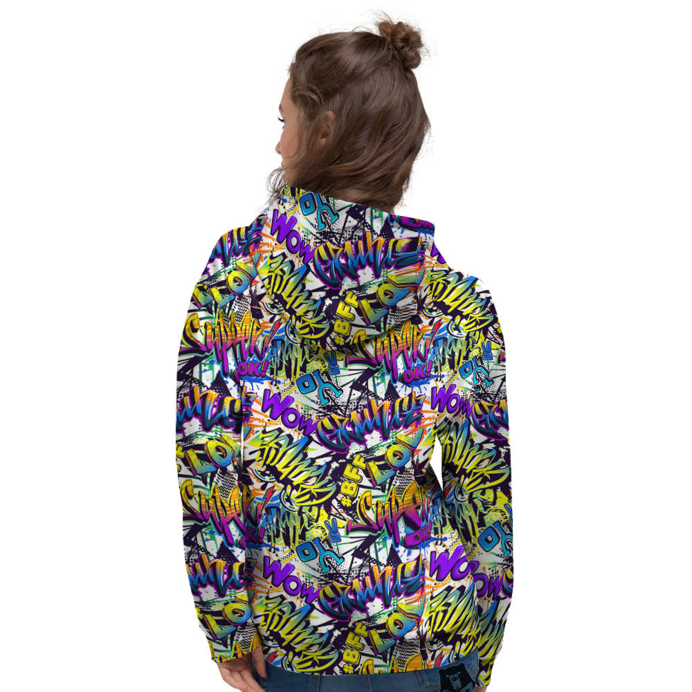 Graffiti Colorful Print Pattern Women's Hoodie-grizzshop