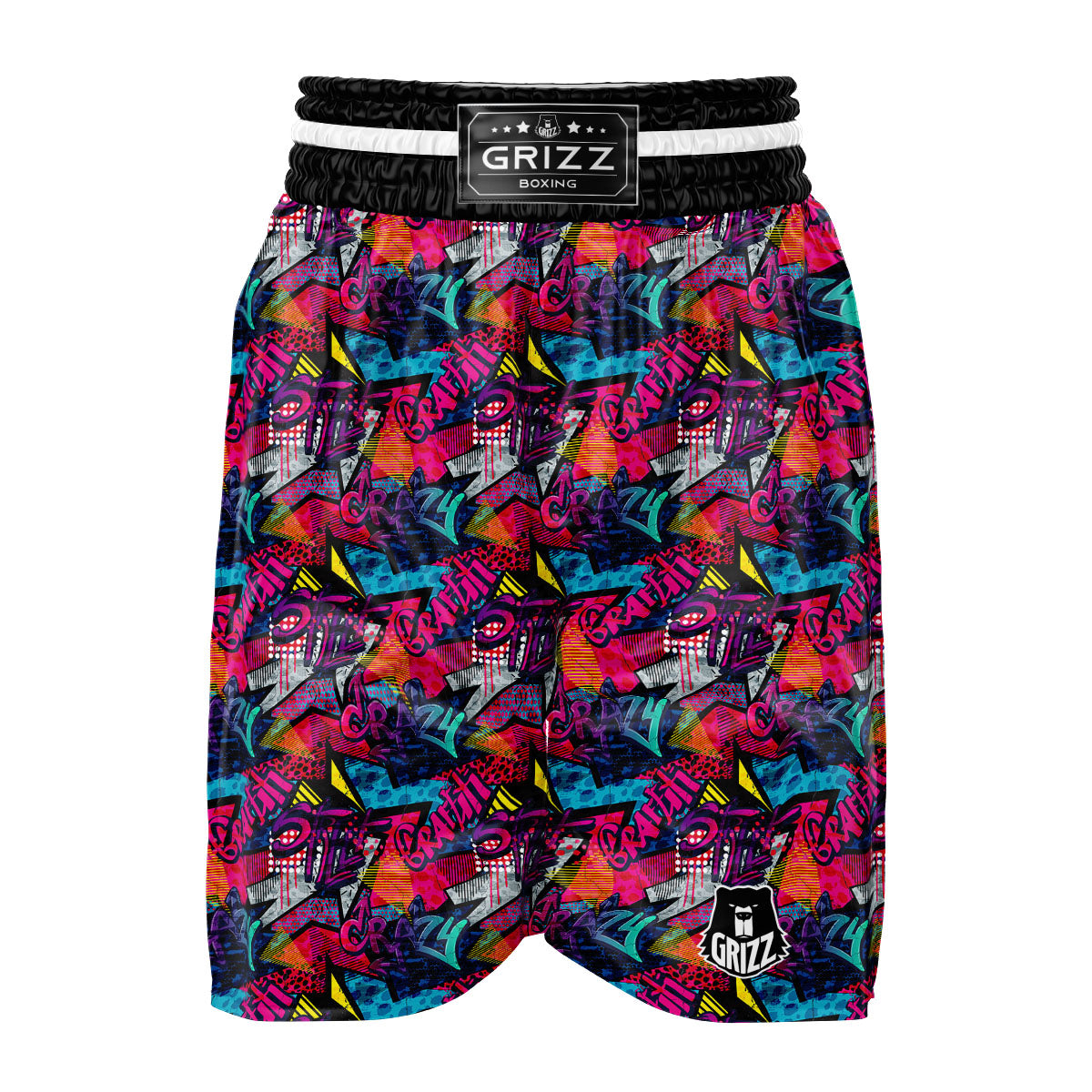 Graffiti Grunge Print Pattern Boxing Shorts-grizzshop