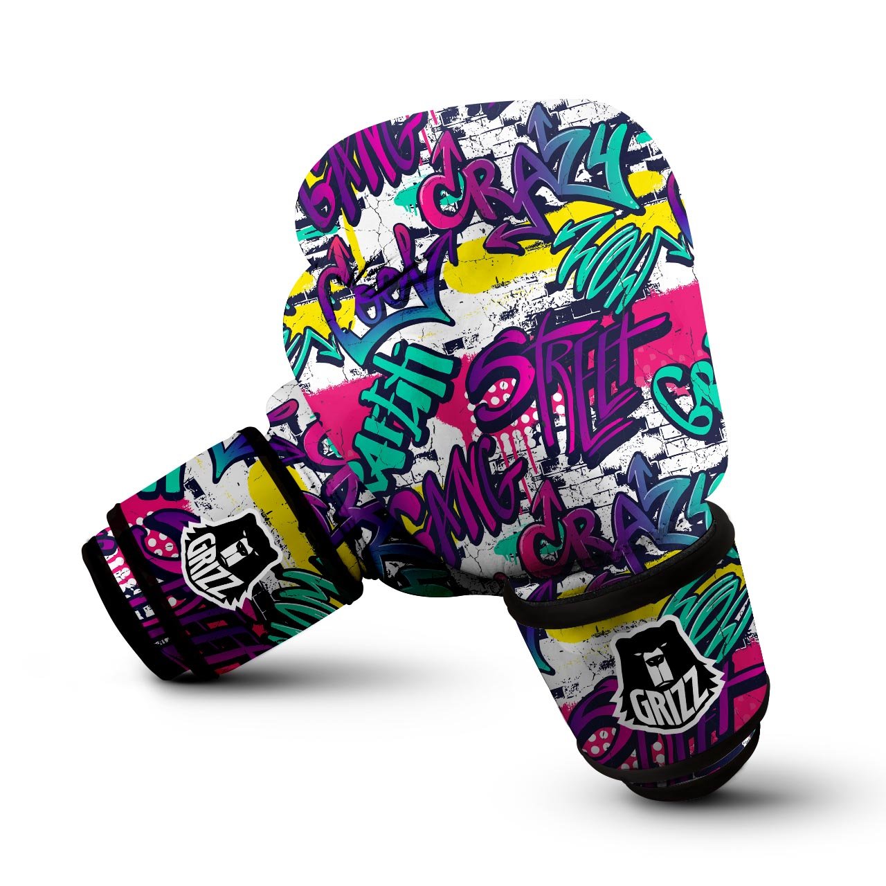 Graffiti Hiphop Print Boxing Gloves-grizzshop