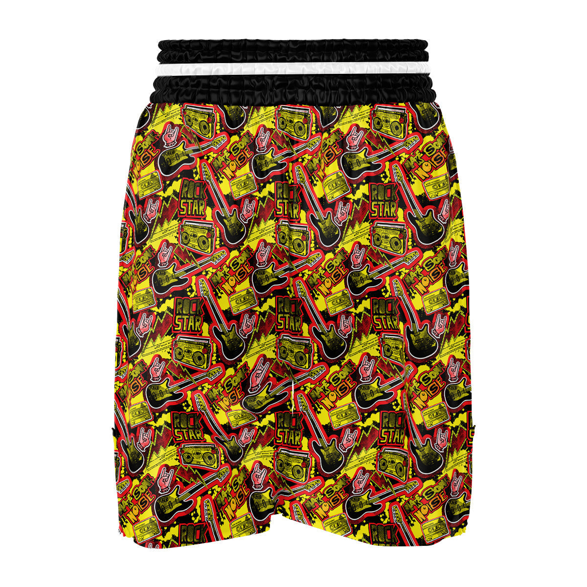 Graffiti Music Rock Star Print Pattern Boxing Shorts-grizzshop