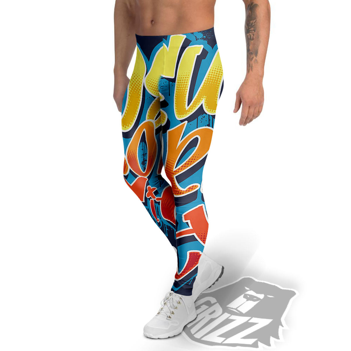 Graffiti NYC Print Men's Leggings-grizzshop