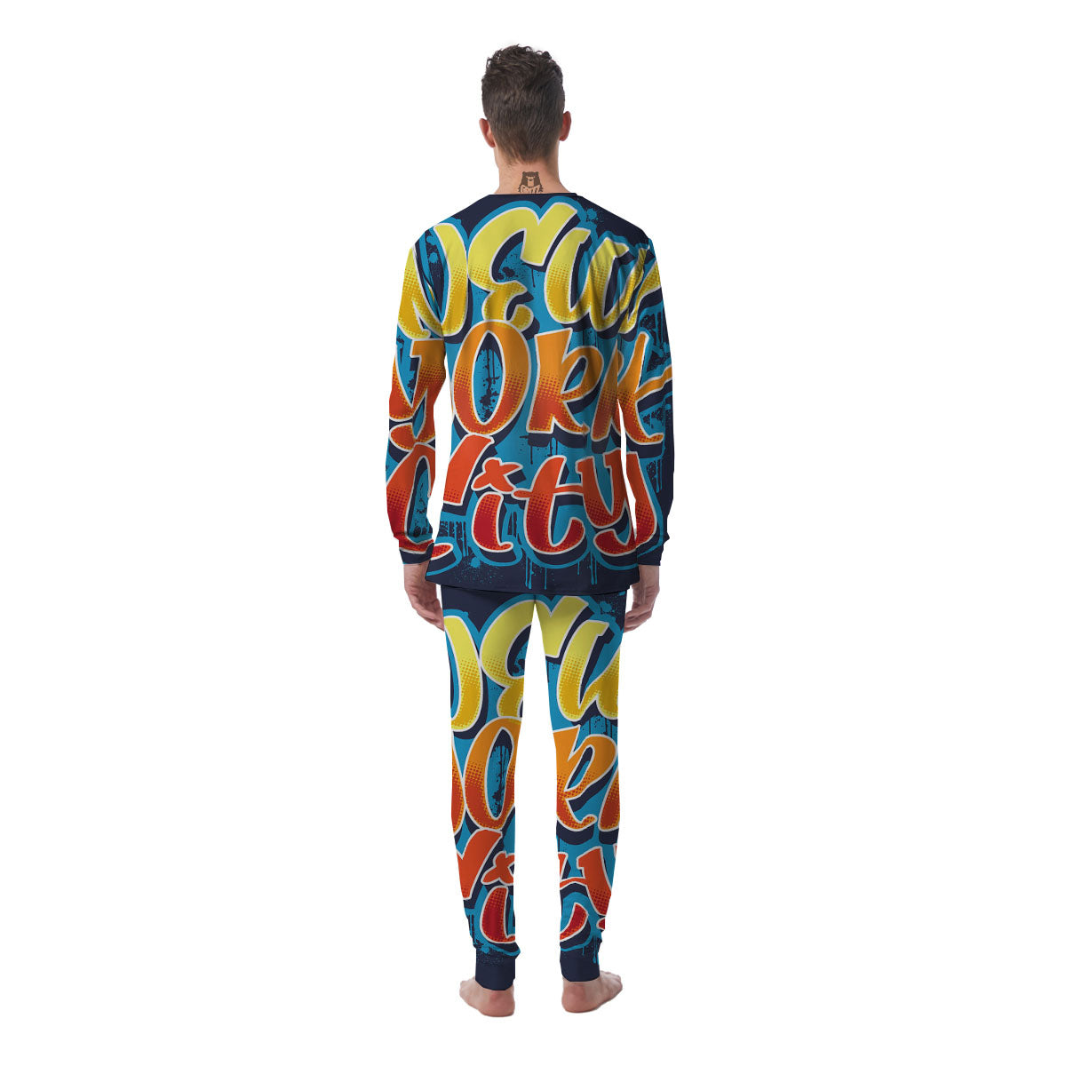 Graffiti NYC Print Men's Pajamas-grizzshop