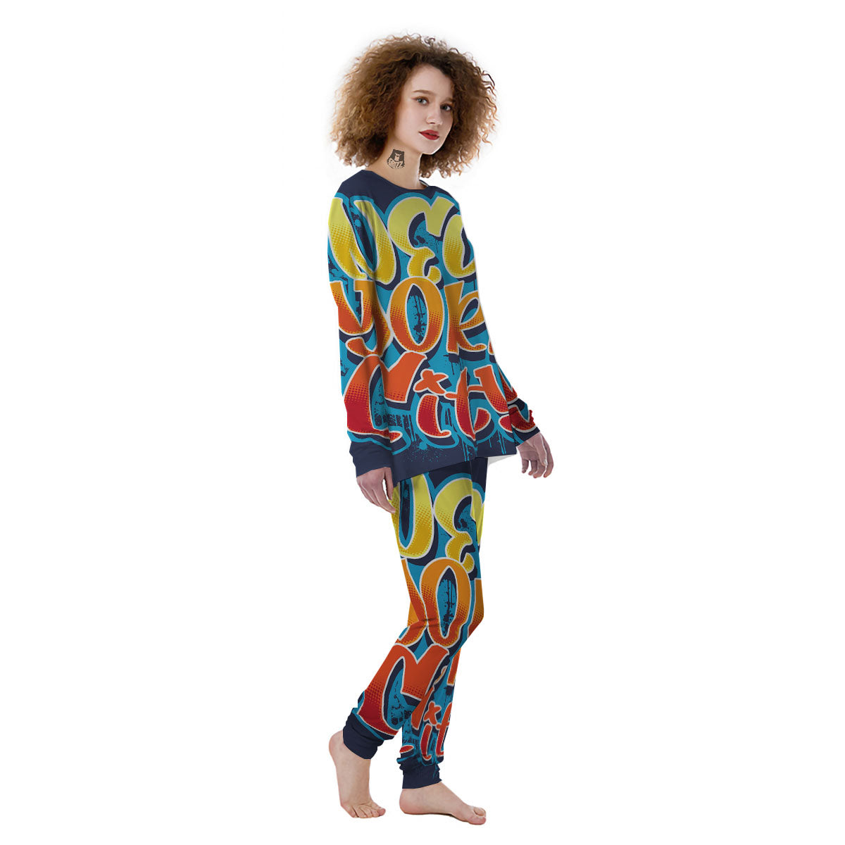 Graffiti NYC Print Women's Pajamas-grizzshop