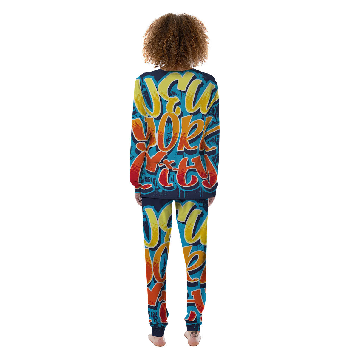 Graffiti NYC Print Women's Pajamas-grizzshop